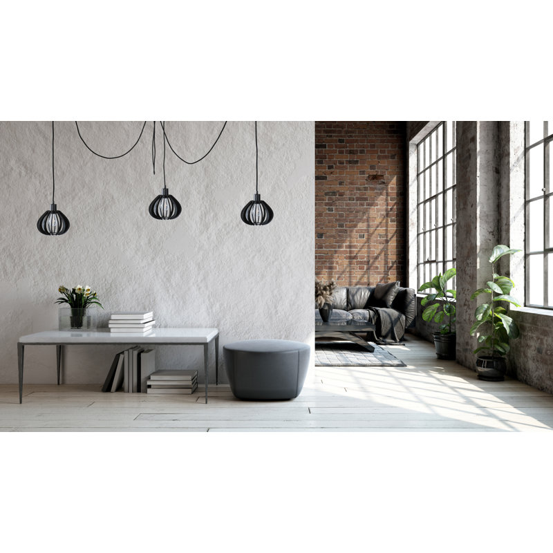 Parma 3 - Light Cluster Pendant, Black
