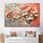 Ensemble de reproductions d'art mural hortensia rose et gris-903642199-903642216