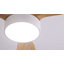 Ventilateur de plafond à 3 pales en bois massif 52 po avec lumières DEL et télécommande Kemp-130107256