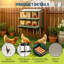 Boîte de nidification à 6 compartiments pour poulets en métal - robuste, ventilée, plateau et perchoir amovibles, facile à nettoyer, collection efficace d'œufs pour poules, canards, oies - vert avec motif de poulet - 6 compartiments-129465486-129465487