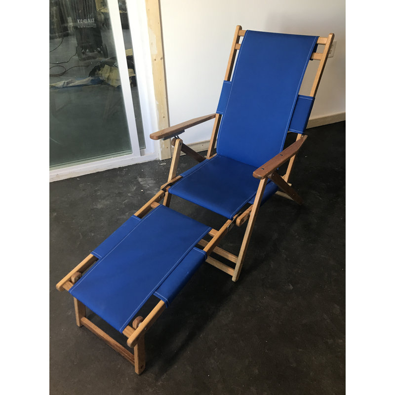 Chaise de plage avec repose-pieds