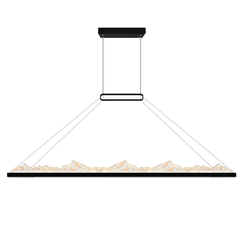 62'' Black LED Island/Pool Table Light – Color Selectable (3000K/4000K/5000K) – Integrated LED – BACL Certified – Ideal for Kitchen Islands, Dining Rooms, or Game Rooms