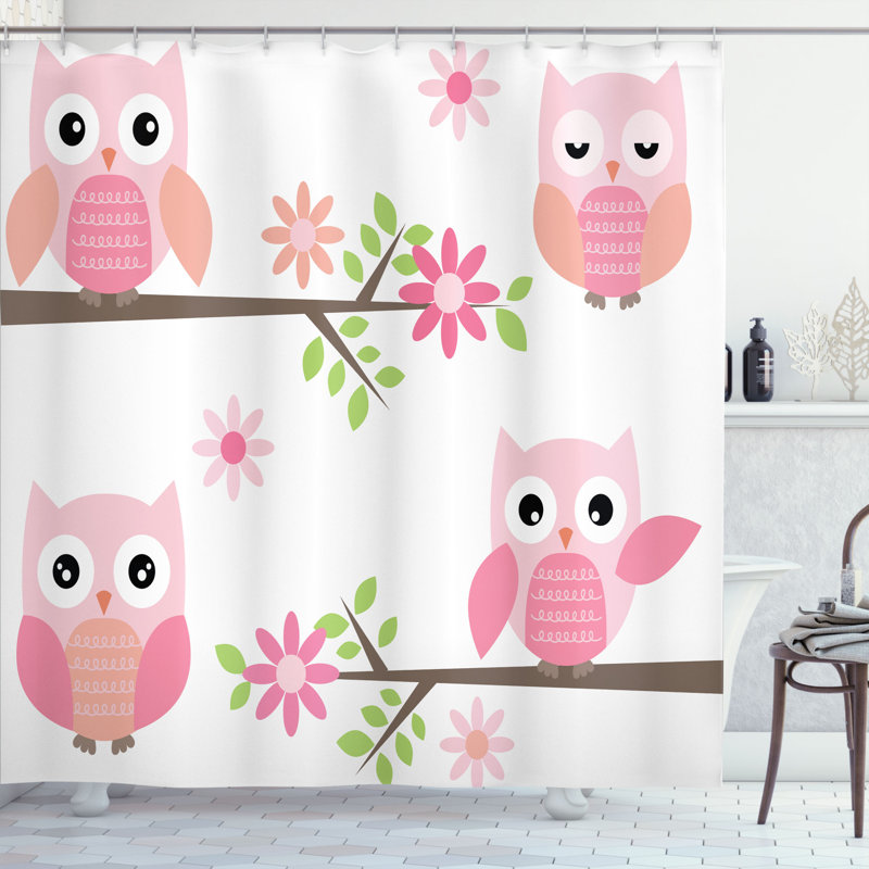 Shower Curtain with Hooks Included, 70" H x 69" W