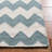 Rodgers Hand Woven Flat Weave Wool/Banana Silk/Cotton Chevron Rug in Ivory/Blue-346640483