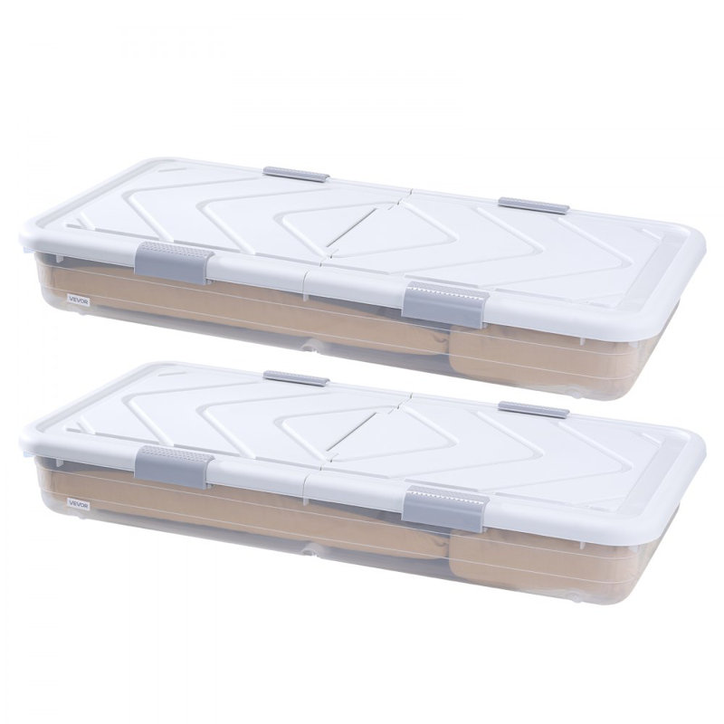 Sacs de rangement sous le lit avec roulettes 39,8 x 20,1 x 5,9 pouces
