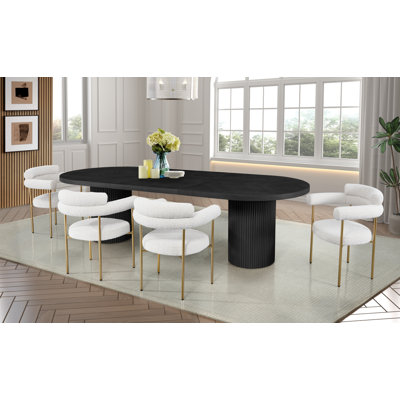 Orlina 5 Pieces Extendable Solid Wood Oval Dining Set