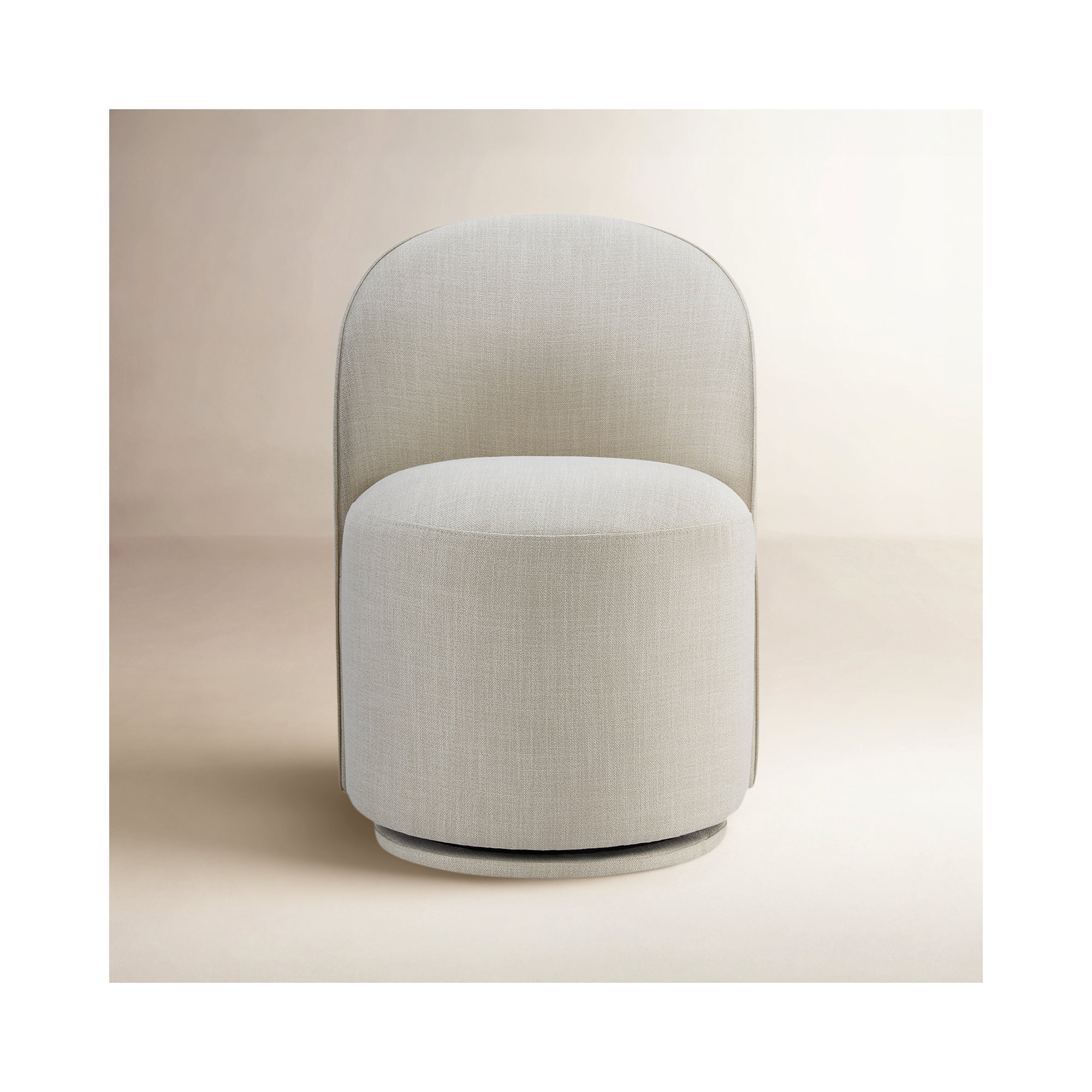 Sharlene Swivel Side Chair, Effie Linen Performance Linen