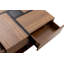 Square Coffee Table With Black Line Trim and 4 Pull Out Storage Drawers-1098916984