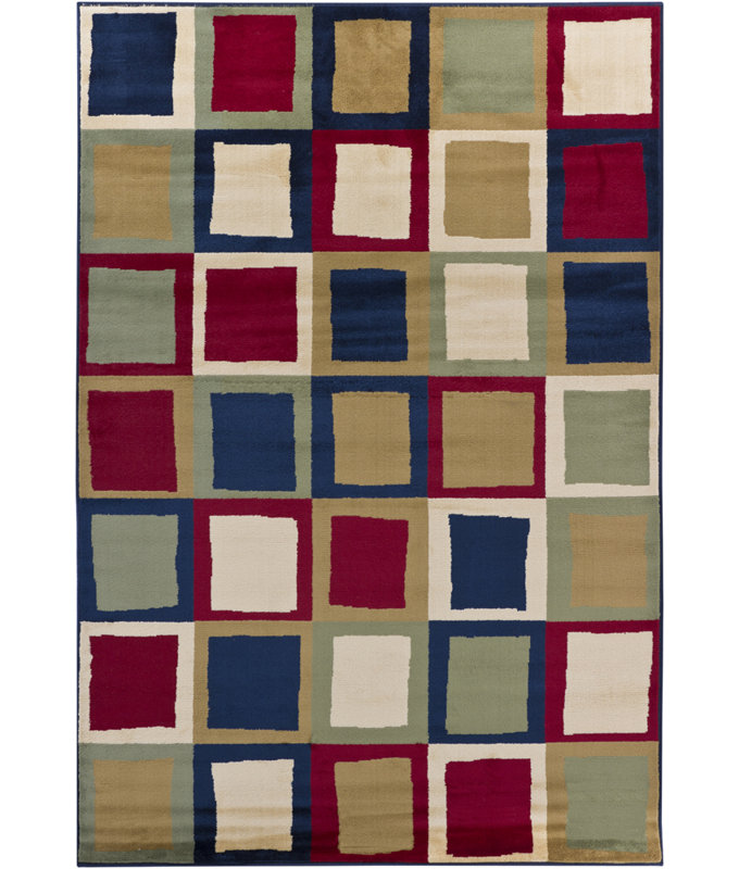 Tapis d'intérieur en polypropylène tissé à la machine Wallner, Rectangle 2 pi 8 po x 4 pi 7 po
