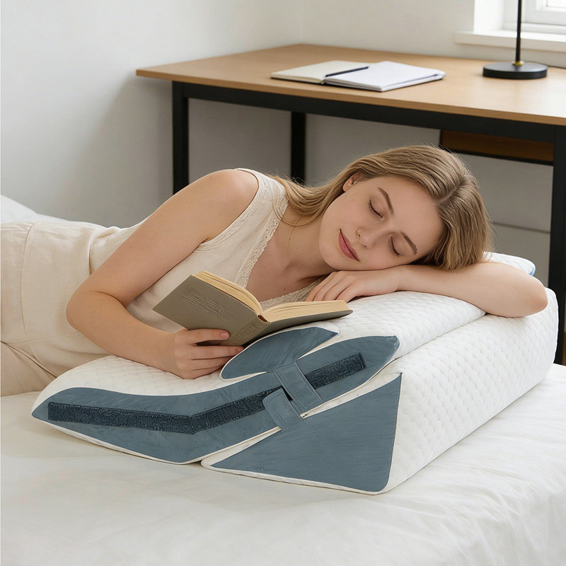  Large Wedge Pillow Cooling Memory Foam Orthopaedic Bed Cushion Acid Reflux