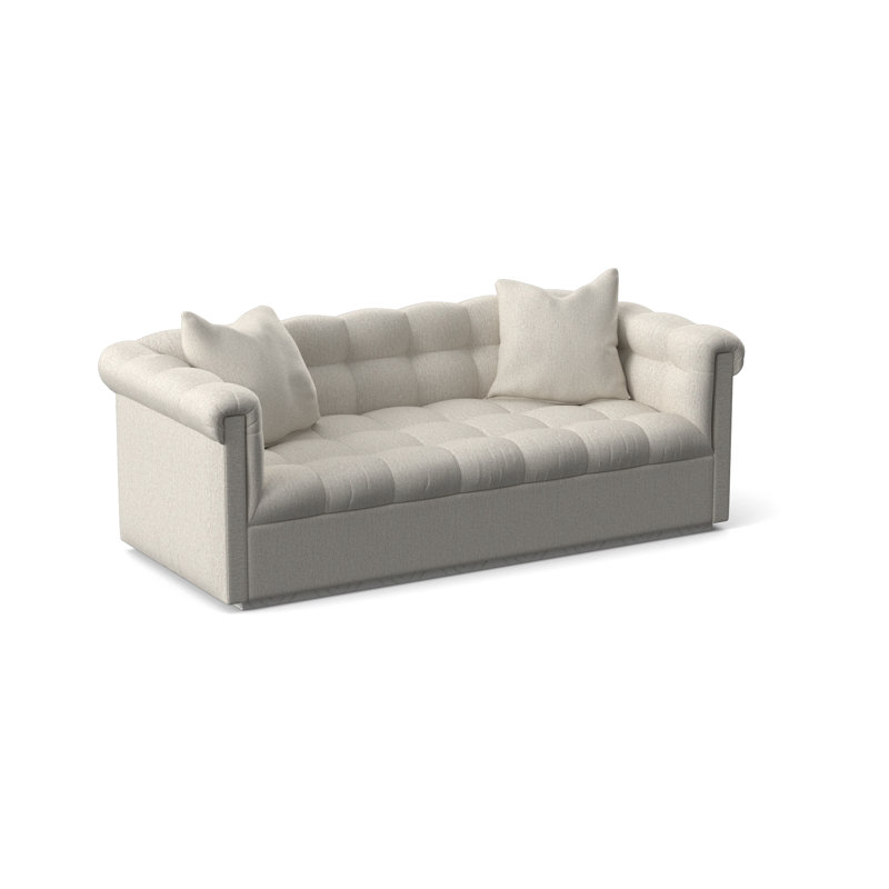 Thom Filicia Home 88" Nottingham Mid Sofa, Nomad Snow Crypton® Chenille, Casa Blanca