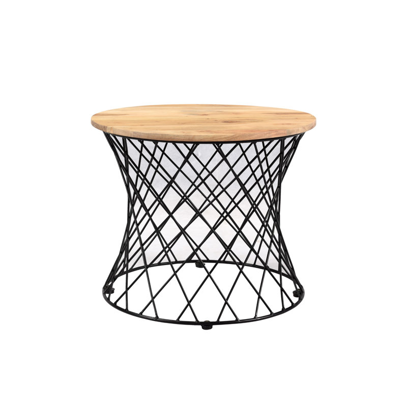 Solid Wood Top End Table