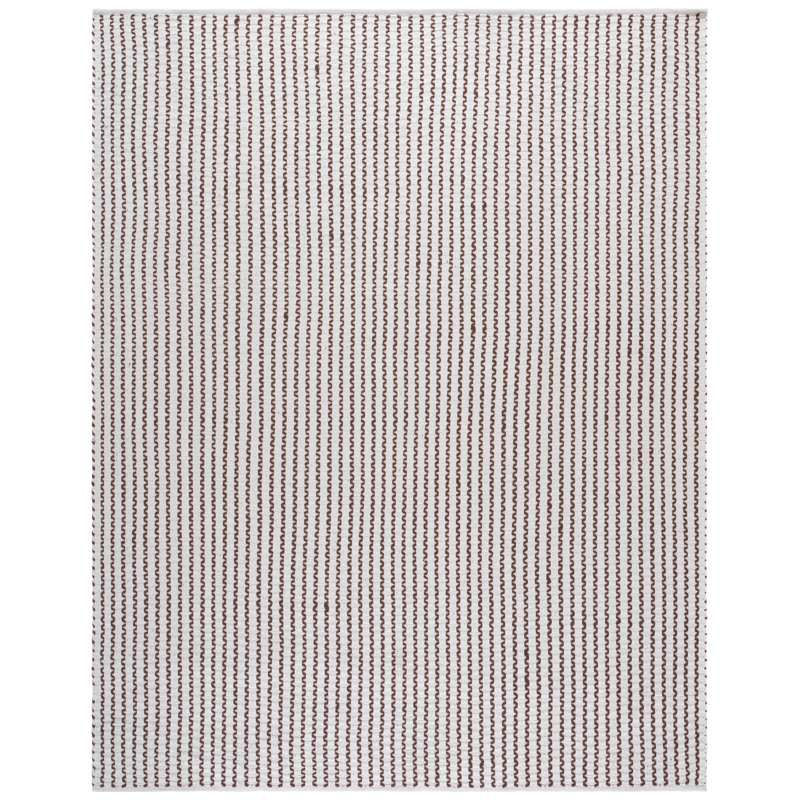 Chevron Hand Woven Cotton Area Rug, Rectangle 8' x 10'