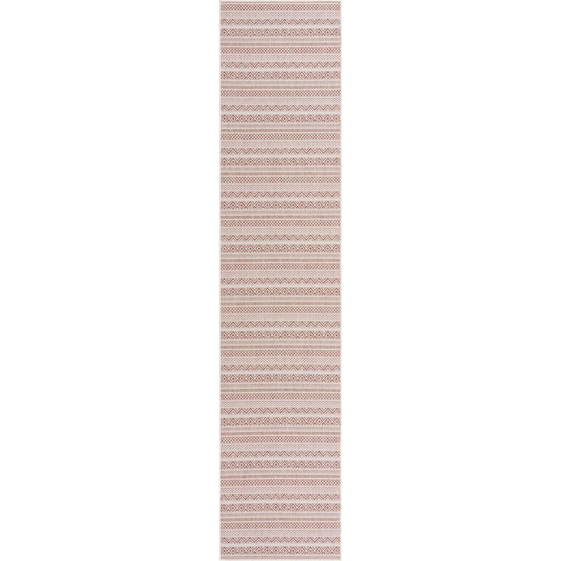 Tapis d'extérieur scintillant couleur brique, Tapis de couloir 2 pi 7 po x 12 pi