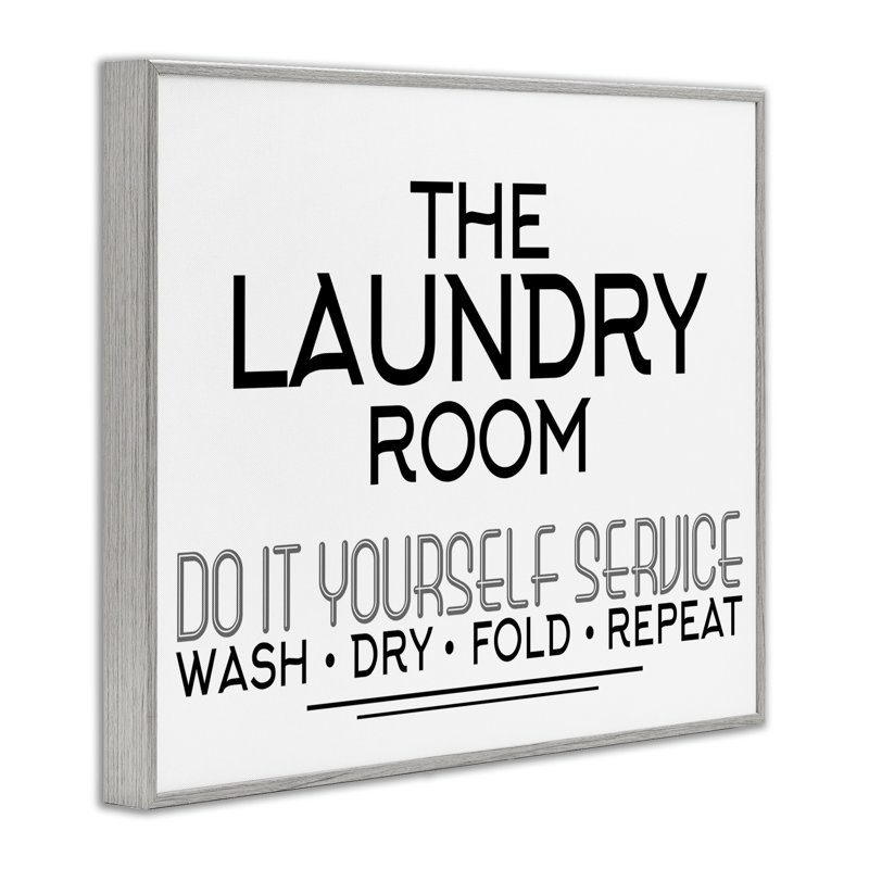 Giclée encadrée «Do It Yourself Laundry Minimal», design par Kim Allen, H 11 po x l 14 po, Estampe numérique Farmhouse