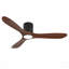 Ventilateur de plafond encastré de 52 pouces avec lumière, télécommande, pales en bois massif, à intensité variable, réversible, fonctionnement silencieux, fonction de mémoire de mise hors tension, conception à profil bas. Convient aux chambres à coucher, aux patios et à l'intérieur