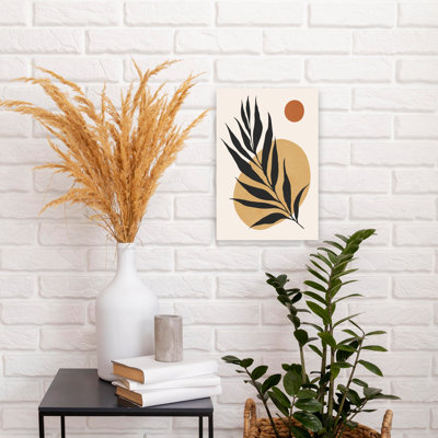 «Desert Sun Palm», impression de palmier biologique moderne abstrait tropical