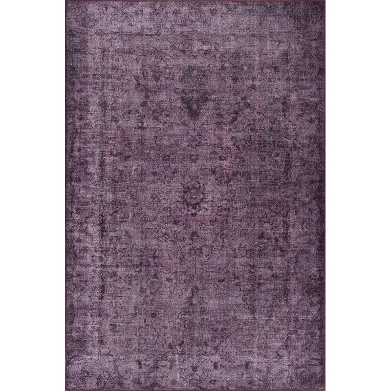 Elegant Purple Carpet, 6.9 x 10.2 ft | 100% Polyester, 1850 g/m² | 0.16 in Pile Height, Recycled Poly Cotton Underside | Machine Carpet, Ideal for Living Room & Bedroom | Durable, Stylish, Easy Maintenance