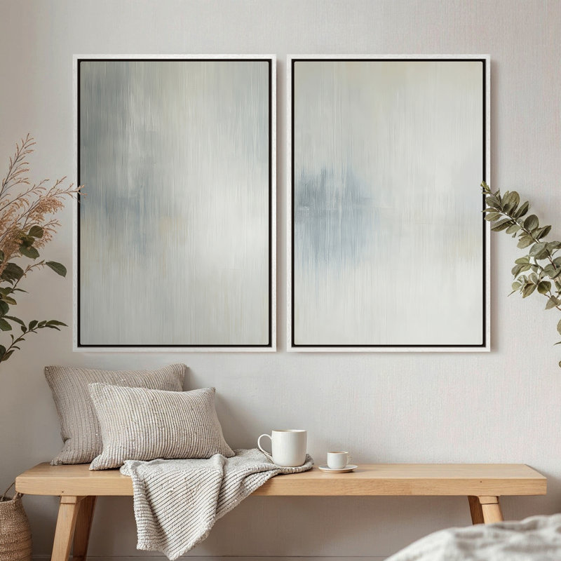 Art mural encadré sur toile, rétro muraux abstraits pour chambre à coucher, H 24 po x l 16 po, Blanc
