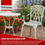 Musso Luxurious Garden & Patio Table & 2 Large Chairs With Armrests Cast Aluminium Bistro Set-73671817