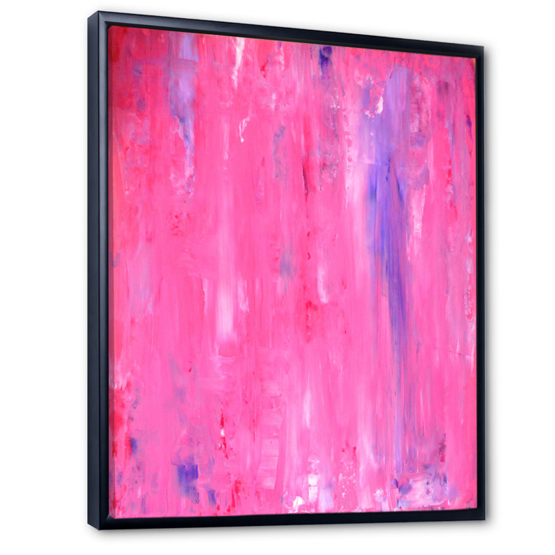 Abstrait, univers - peinture, H 20 po x l 12 po, Cadre flottant noir