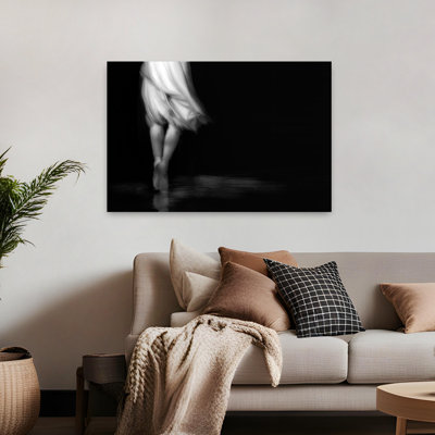 Impression d'art mural abstraite et élégante représentant un mouvement de danse fluide