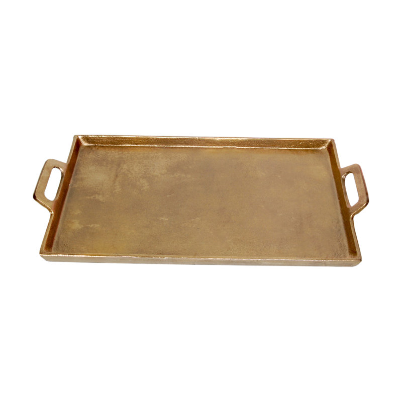 Plateau de service Luciana, H 0,5 po x l 25 po x P 15 po, Laiton