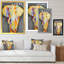 Peinture, portrait d'éléphant II - œuvre d'art moderne sur toile-384061947-384061946