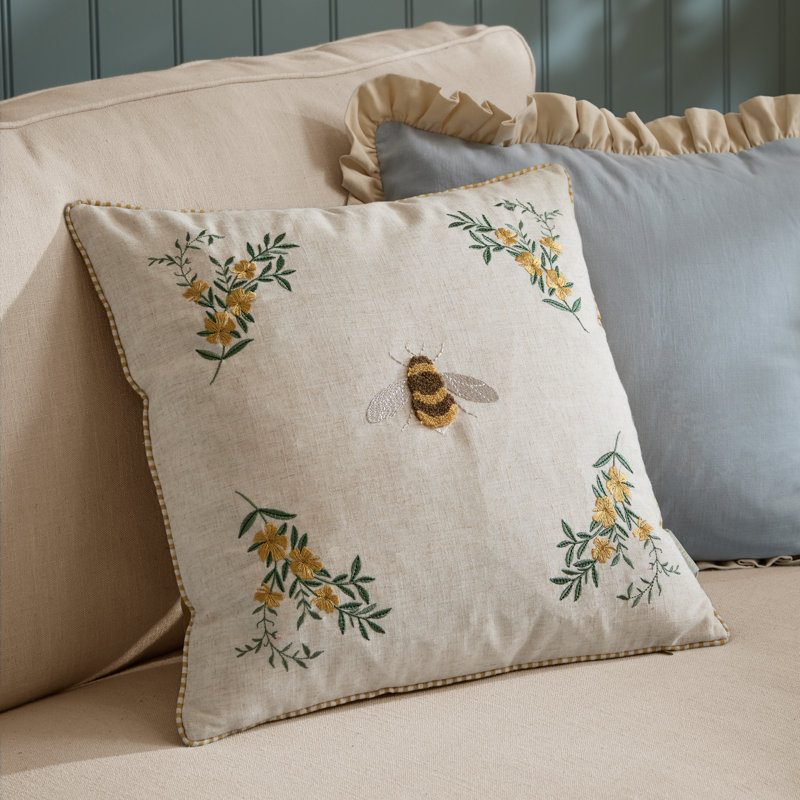 Asraa Square Throw Pillow Cover