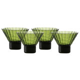 Fortessa Mahalo Stackable Glass, 8 Oz. Martini (Set of 4), Ginger Gold