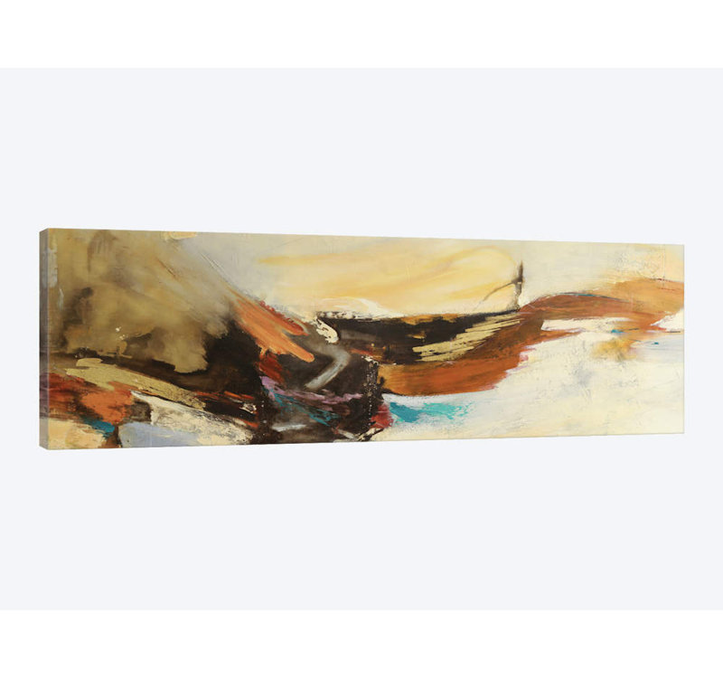 Causal I par Gabriela Villarreal - 1 pièce, toile panoramique tendue sur châssis, H 12 po x l 36 po x P 1,5 po, Toile tendue