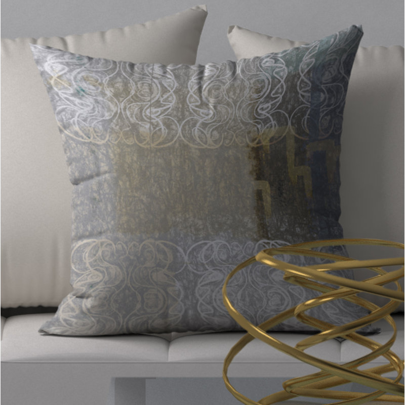 Abstract Reversible Throw Pillow, 24" x 24"