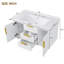 Meuble-lavabo mural 36 po avec lavabo en résine et armoires de rangement-346105864