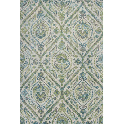 Tapis parisien en polypropylène ivoire ou bleu sarcelle 3 po x 5 po