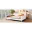 Lit de jour rembourré beige, grand lit, 4 pieds, pin et cadre, fonctionnel pour le salon, taille avec lin, support solide et polyvalent, facile à installer