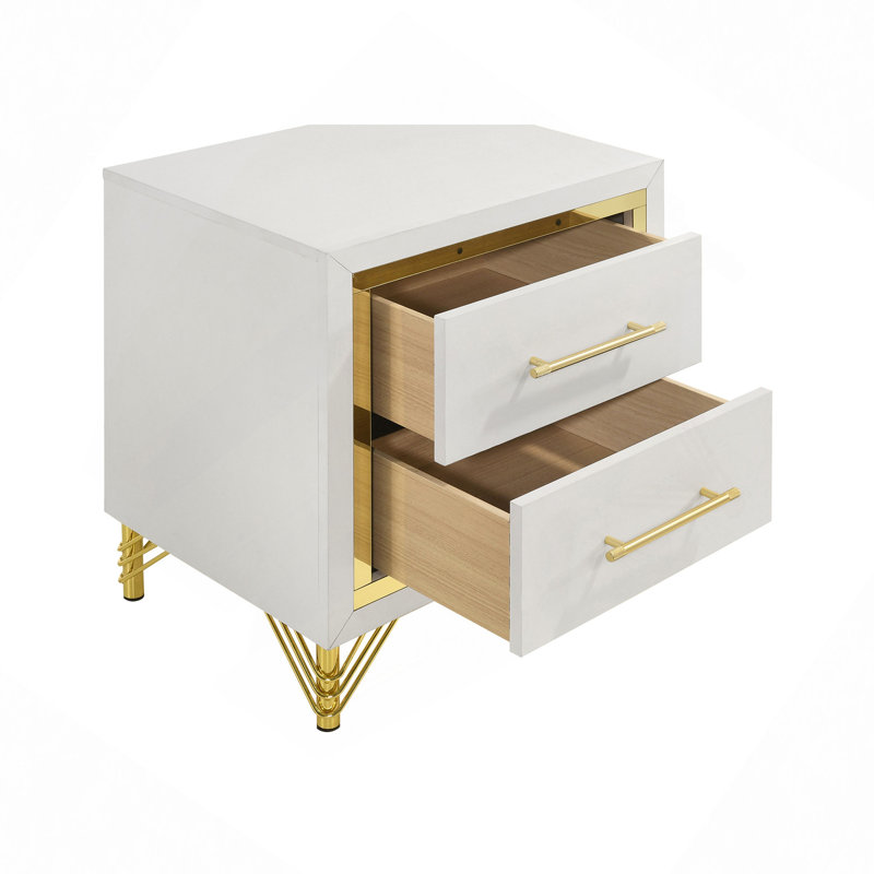 Chesney 2-Drawer Nightstand Bedside Table