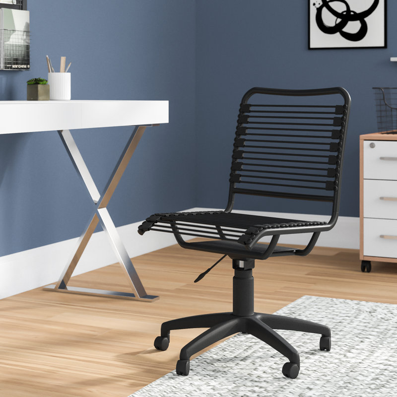 Rossini Task Chair, Black Faux Leather, Graphite Black