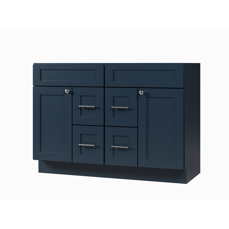 Armoire pour meuble-lavabo double 48 po Disar, Bleu