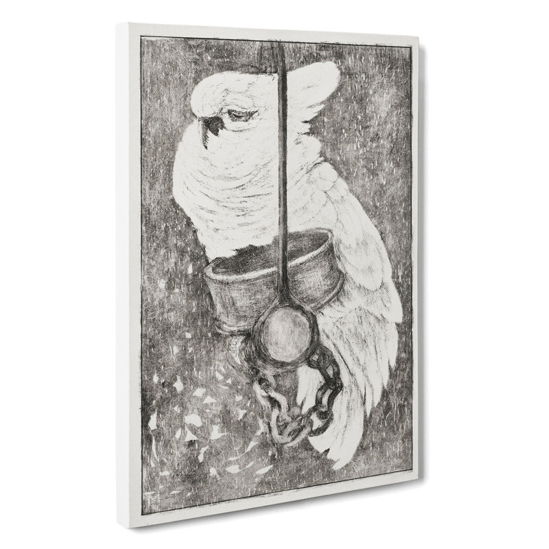 White Cockatoo by Theo Van Hoytema - Wrapped Canvas, 50cm H x 35cm W x 3cm D