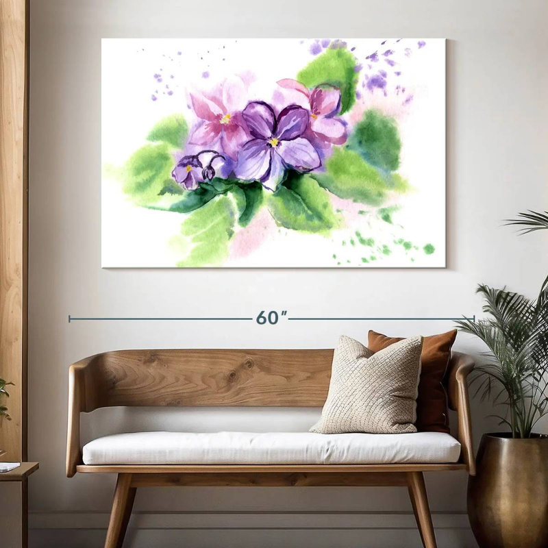 Sweet Violets, 34" H x 51" W