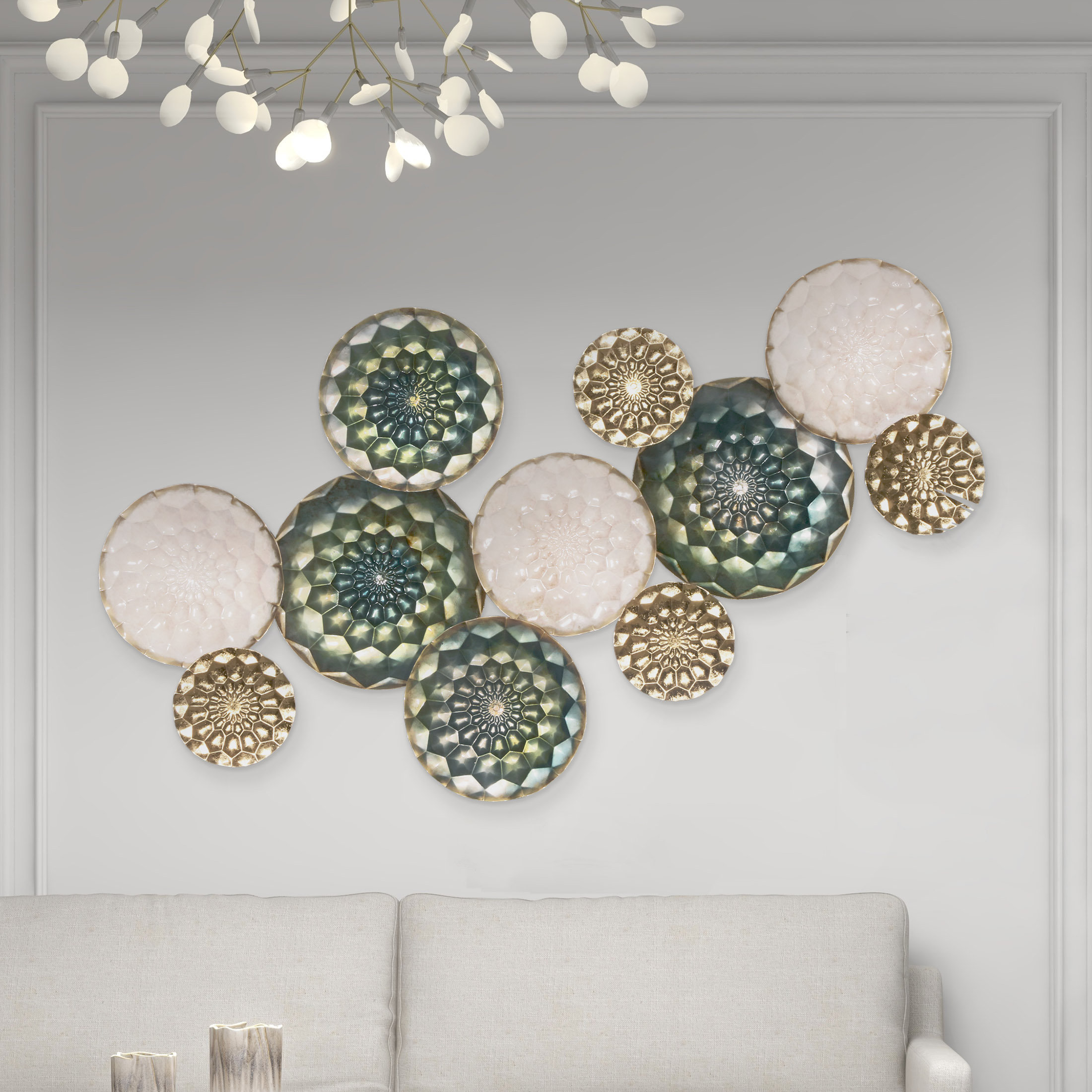 Brayden Studio® White/Gold/Teal Wall Decor & Reviews | Wayfair