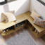 Banc de rangement de coin pour chaussures