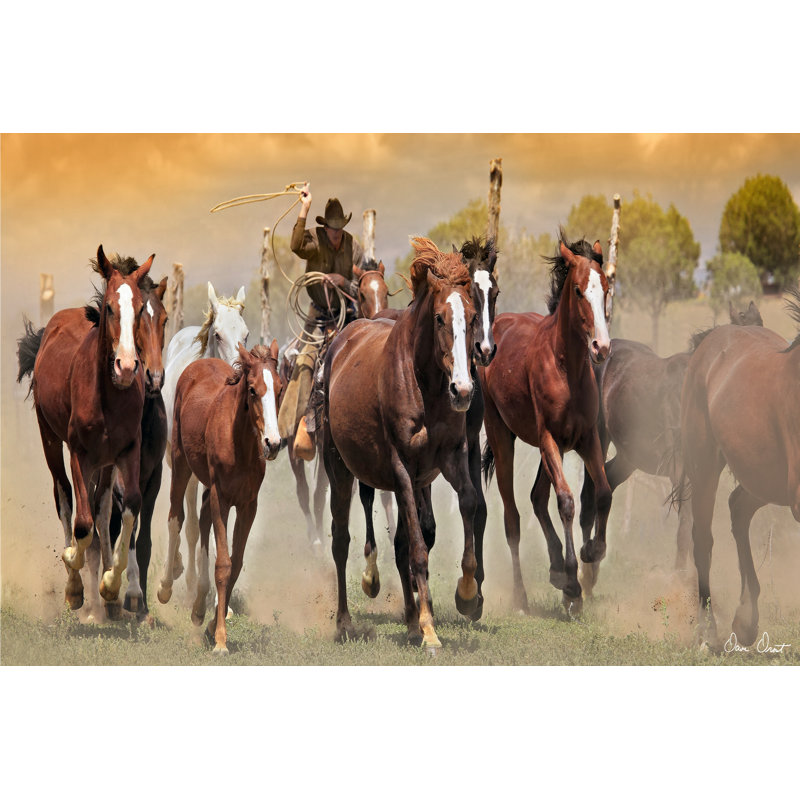 The Chase V - Wrapped Canvas Art Prints, 20cm H x 30cm W