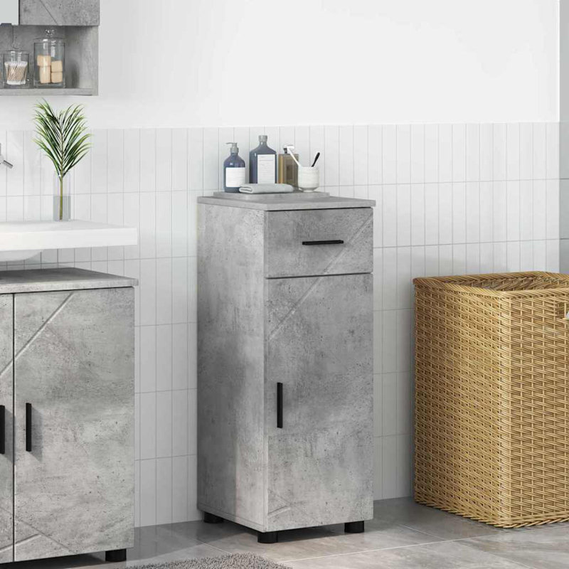 30cm Bathroom Vanity Base Only, Concrete Grey