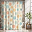 Rideau de douche avec tapis de bain-1309256256