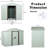 Outdoor Metal Shed 8ft X 4ft With Aluminium And Lock White Robust Structure Padlock