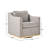 Modern Farmhouse Easy Assembly Upholstered Swivel Armchair-47944553