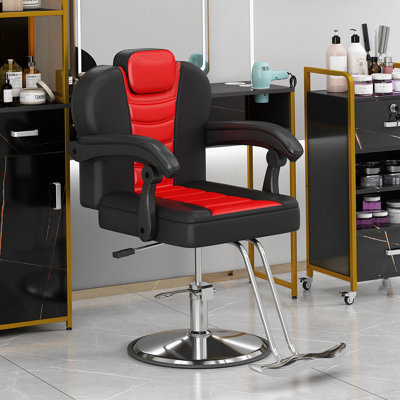 Professional Reclining Barber And Salon Chair With Heavy Duty Hydraulic Pump For Hair Stylists, Tattoo Artists, 360° Rotation, High Load Capacity, Ideal For Salon And Home Use