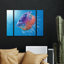 Ensemble de 3 panneaux - Henry Jager «Crown Jellyfish», art mural sur toile pour le salon, la chambre à coucher ou le bureau 
