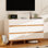 6 Drawers Rattan Dresser, 47" Modern Double Dresser With Wide Chest
